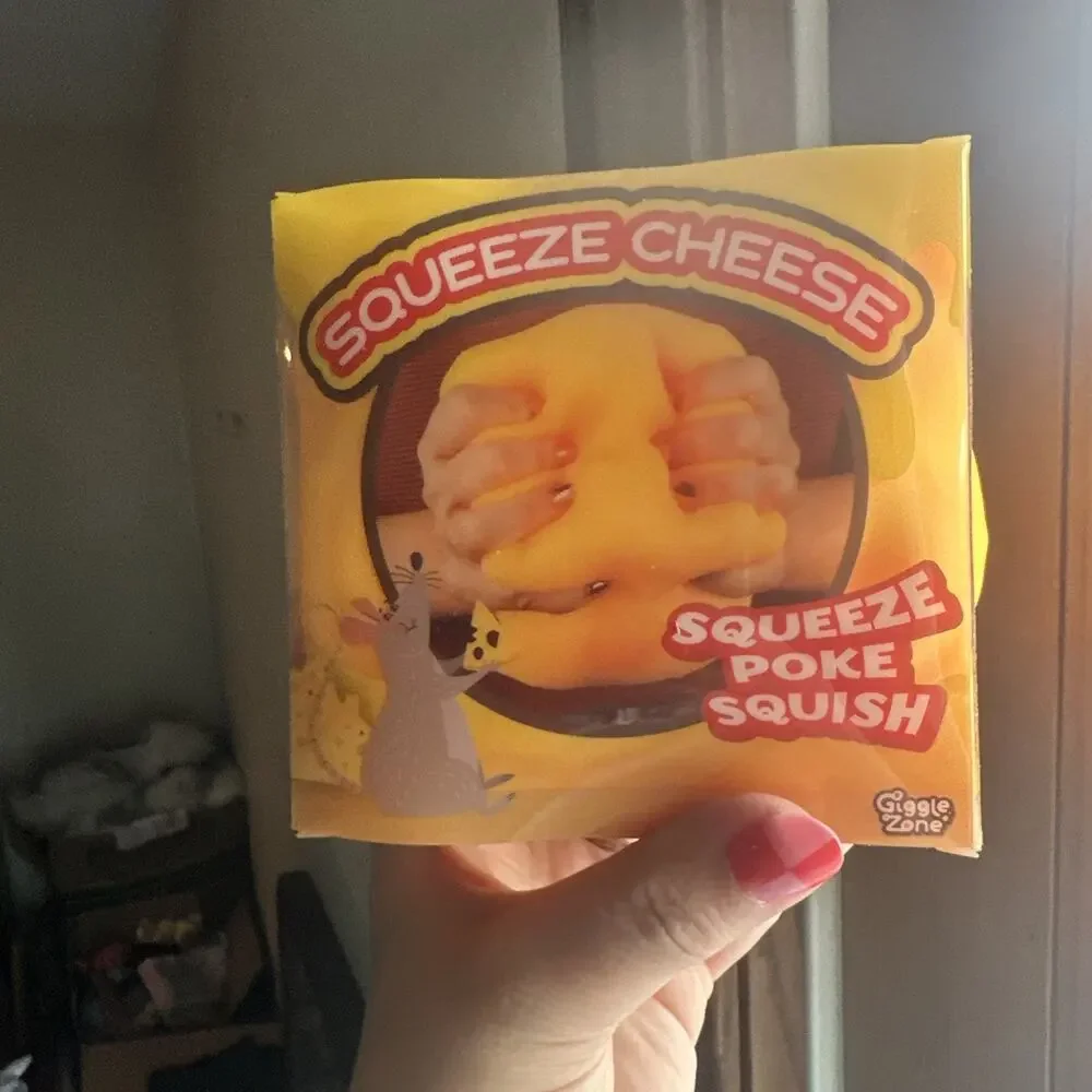 Sunny Days Giggle Zone Large Squeeze Cheese Block Squishy Sensory Fidget Stress